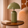LAMPE À POSER EN MÉTAL VERT KAKI BRILLANT 25X25X37CM CHLOE