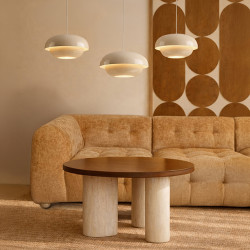 SUSPENSION EN MÉTAL ÉCRU BRILLANT 40X40X176.5CM CHLOE