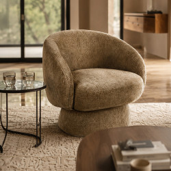 FAUTEUIL PIVOTANT EN TISSUS...