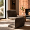 FAUTEUIL EN TISSU CHENILLE CACAO 63X66X73CM AXO