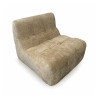 FAUTEUIL COMPRESSÉ EN TISSU CHENILLE TAUPE 80X90X68CM VOLTA
