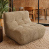 FAUTEUIL COMPRESSÉ EN TISSU CHENILLE TAUPE 80X90X68CM VOLTA