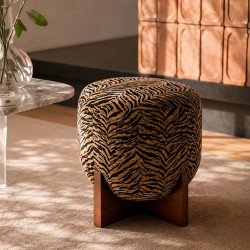 TABOURET EN TISSU TIGRÉ...