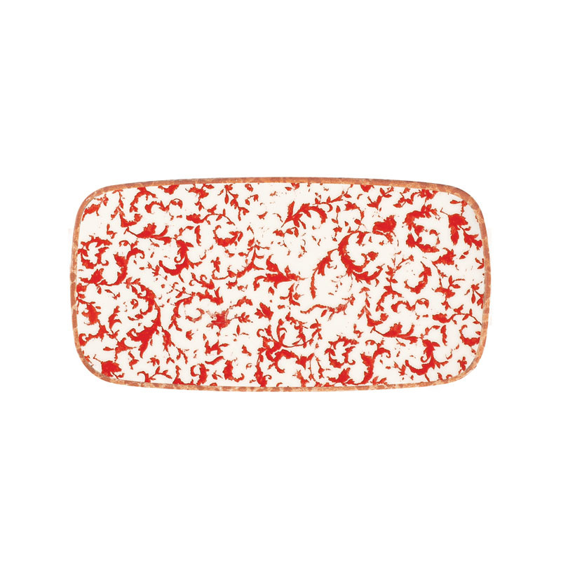 PLAT RECTANGULAIRE VENECIA MAROON 34X16CM