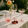 LOT DE 4 VERRES À PIED GATSBY 57.5CL EN VERRE ROSE