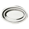 PLAT OVAL UNIE 41X27CM EN INOX