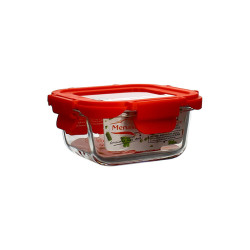 BOITE HERMÉTIQUE CARRÉE CRISTAL 310ML EN VERRE AVEC COUVERCLE