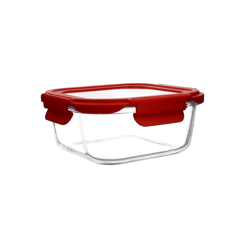 BOITE HERMÉTIQUE CARRÉE CRISTAL 800ML EN VERRE AVEC COUVERCLE
