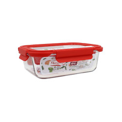 BOITE HERMÉTIQUE RECTANGLE CRISTAL 370ML EN VERRE AVEC COUVERCLE