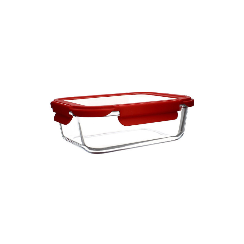BOITE HERMÉTIQUE RECTANGLE CRISTAL 630ML EN VERRE AVEC COUVERCLE