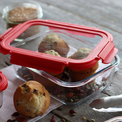 BOITE HERMÉTIQUE RECTANGLE CRISTAL 1500ML EN VERRE AVEC COUVERCLE