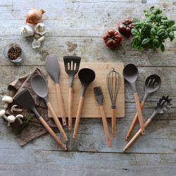 PINCEAU ELIOTT EN SILICONE AVEC MANCHE EN BOIS DE HÊTRE
