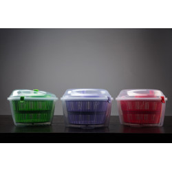 ESSOREUSE À SALADE 2EN1 25CM EN PLASTIQUE VERT