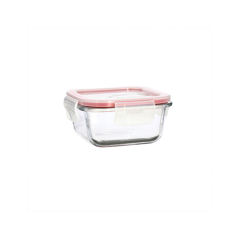 BOITE HERMÉTIQUE CARRÉE + COUVERCLE 310ML CLÉMENTINE