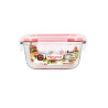 BOITE HERMÉTIQUE CARRÉE + COUVERCLE 310ML CLÉMENTINE