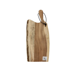 PLANCHE À DÉCOUPER WOOD EN BOIS D'ACACIA 50X20CM AVEC LANIÈRE EN CUIR