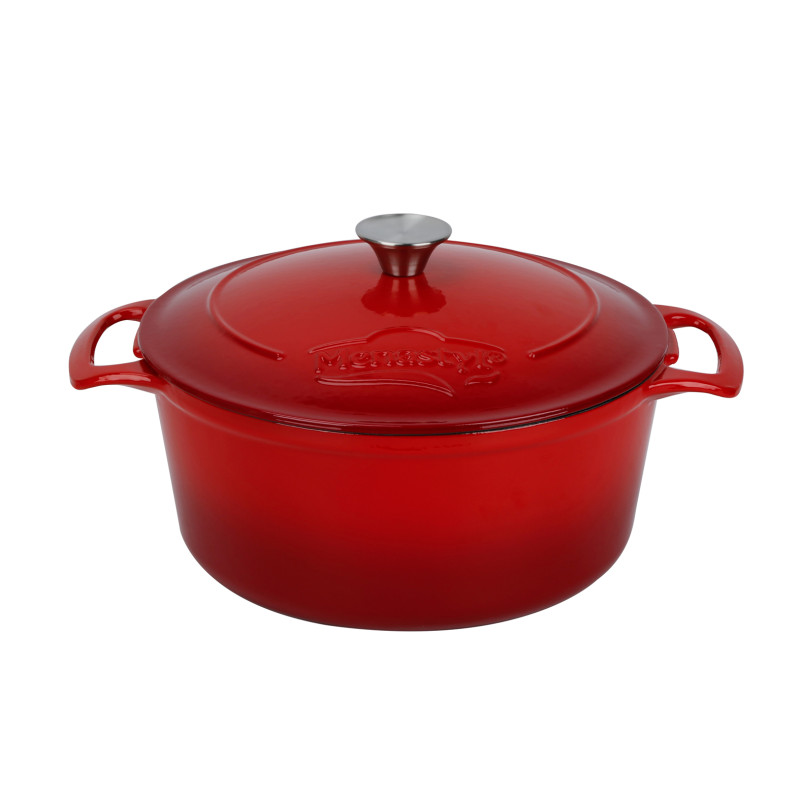COCOTTE COLETTE RONDE 7L 29CM EN FONTE ÉMAILLÉE ROUGE