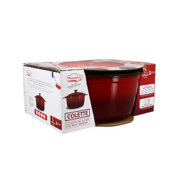 COCOTTE COLETTE RONDE 7L 29CM EN FONTE ÉMAILLÉE ROUGE