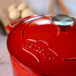 COCOTTE COLETTE RONDE 7L 29CM EN FONTE ÉMAILLÉE ROUGE
