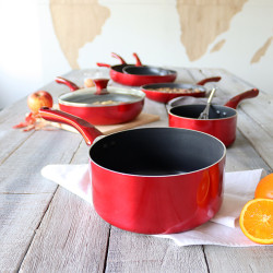 CASSEROLE ALUMINIUM 20CM CERISE COMPATIBLE INDUCTION