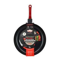 POÊLE ALUMINIUM 32CM CERISE COMPATIBLE INDUCTION