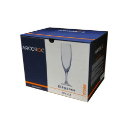 VERRE À PIED FLUTE 17CL ELEGANCE ARCOROC ECOPACK