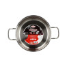 MARMITE 24CM EN ACIER INOXYDABLE PROFESSIONNEL AVEC COUVERCLE EN VERRE
