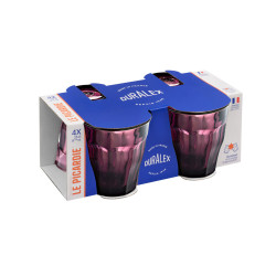 GOBELET PICARDIE 25CL EN VERRE TREMPÉ PRUNE