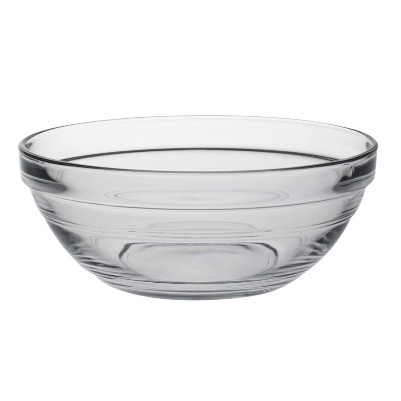 SALADIER GIGOGNE EMPILABLE 14CM EN VERRE TREMPÉ TRANSPARENT