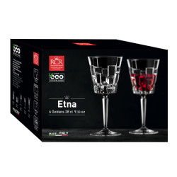 BOITE DE 6 VERRES A PIED ETNA CALICE 2 28CL