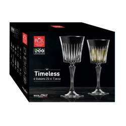 BOITE DE 6 VERRES A PIED TIMELESS CALICE 3 23CL