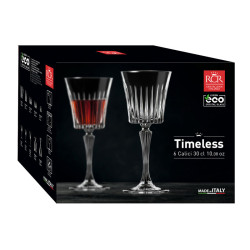 BOITE DE 6 VERRES A PIED TIMELESS CALICE 3 30CL