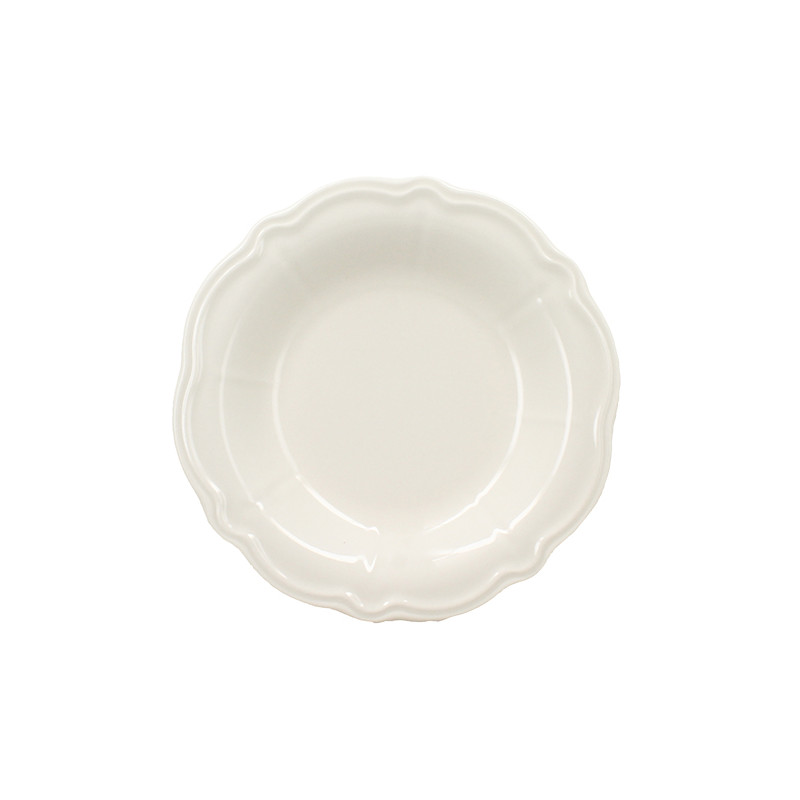 ASSIETTE CREUSE CHARLOTTE 22CM EN GRÈS BLANC