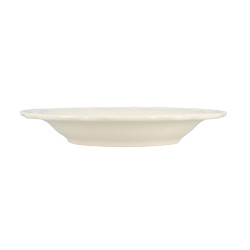 ASSIETTE CREUSE CHARLOTTE 22CM EN GRÈS BLANC