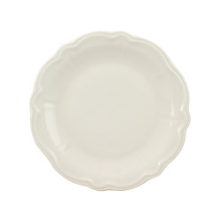 ASSIETTE DESSERT CHARLOTTE 21CM EN GRÈS BLANC