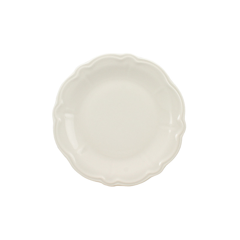ASSIETTE DESSERT CHARLOTTE 21CM EN GRÈS BLANC
