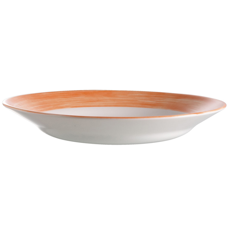 ASSIETTE CREUSE BRUSH ORANGE 22,5CM