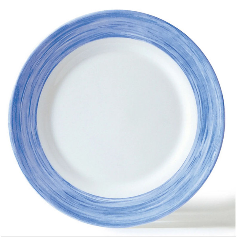 ASSIETTE PLATE BRUSH BLEU 23,5CM