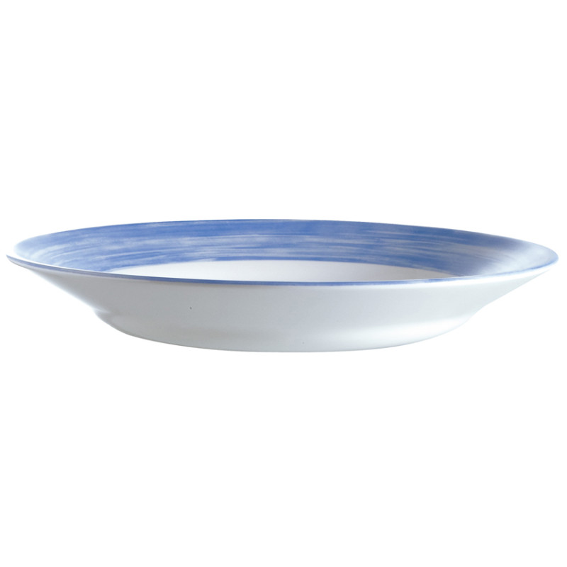 ASSIETTE PLATE BRUSH BLEU 15,5CM