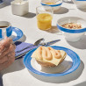 ASSIETTE CREUSE BRUSH BLEU 22,5CM