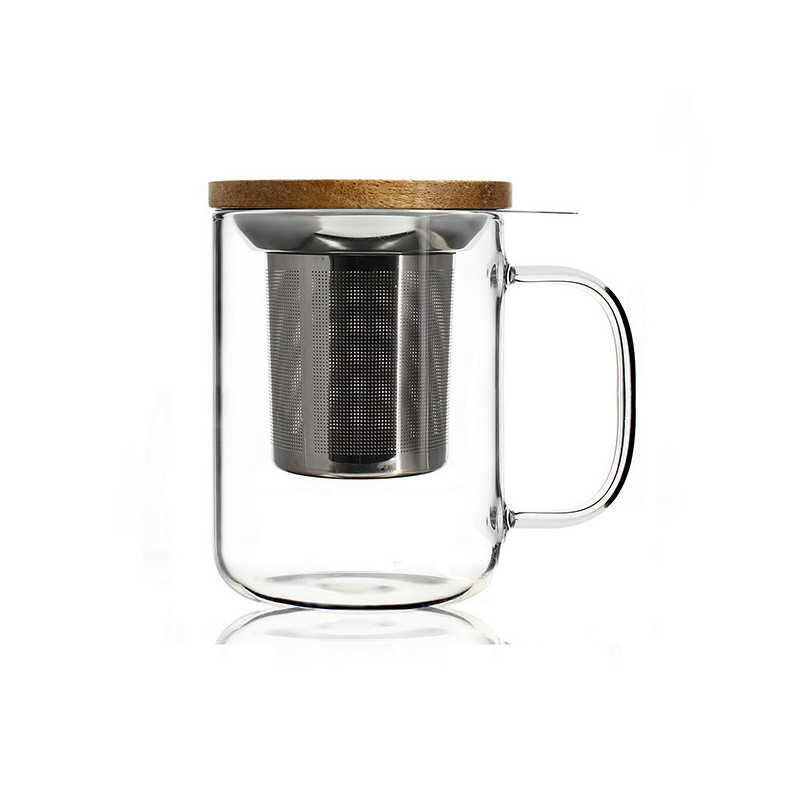 TISANIÈRE GUSTAVE EN VERRE BOROSILICATE 450 ML OGO