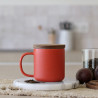 TISANIÈRE JULIET 300ML EN GRÈS PAPRIKA AVEC COUVERCLE BOIS D'ACACIA