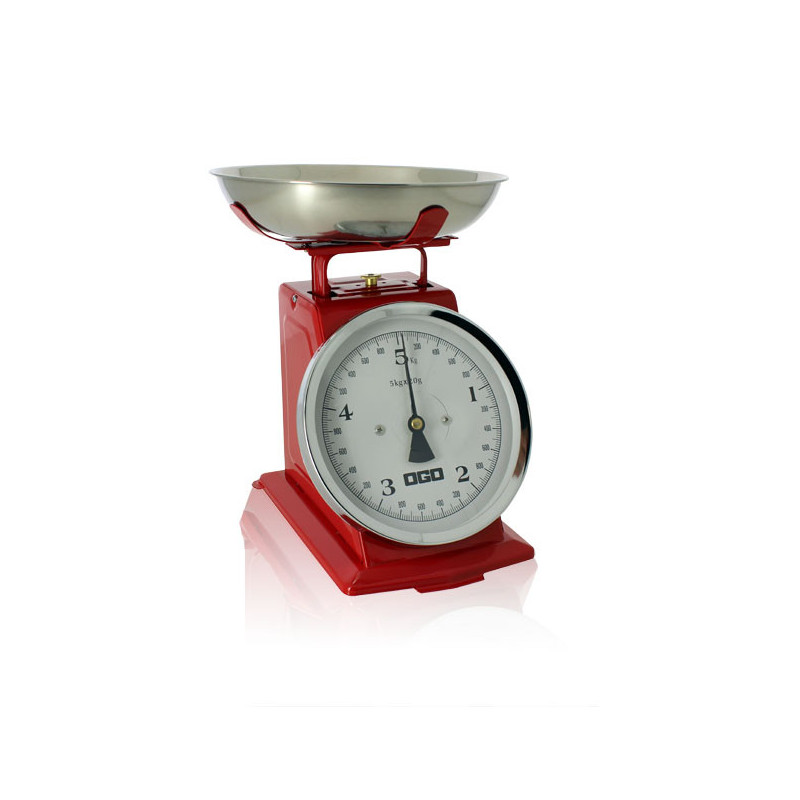 BALANCE DE CUISINE MECANIQUE ROUGE 5KG/20G