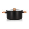 FAITOUT ECTOR INDUCTION EN ALUMINIUM ET BOIS 24 CM