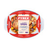 PLAT A FOUR OVALE LETS SHARE EN VERRE 39X27X7CM