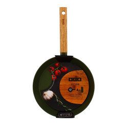 POÊLE ECTOR 24CM EN ALUMINIUM KAKI AVEC MANCHE EN BOIS
