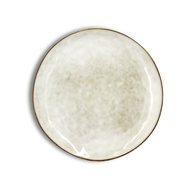 ASSIETTE PLATE BORAL 27.5CM EN GRÈS BEIGE CLAIR