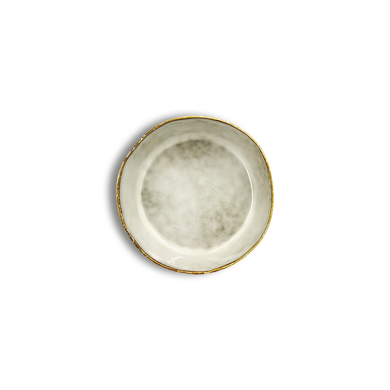 ASSIETTE COUPE BORAL 16CM EN GRÈS BEIGE CLAIR