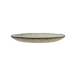 ASSIETTE DESSERT BORAL 20.5CM EN GRÈS BEIGE CLAIR