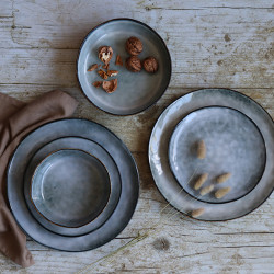 ASSIETTE DESSERT ARONAL 20.5CM EN GRÈS BLEU